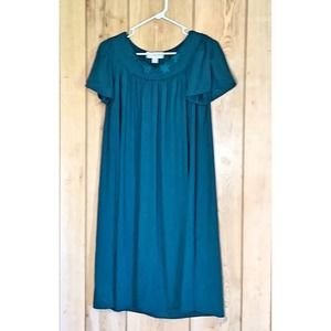 Miss Elaine Classics Dillards Nightgown Women’s S Silky Satin Nylon Green Kaftan